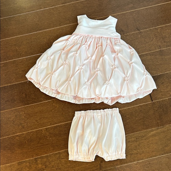 Charming Pink Kids Dress and Diaper Cover Set - Picture 1 of 5